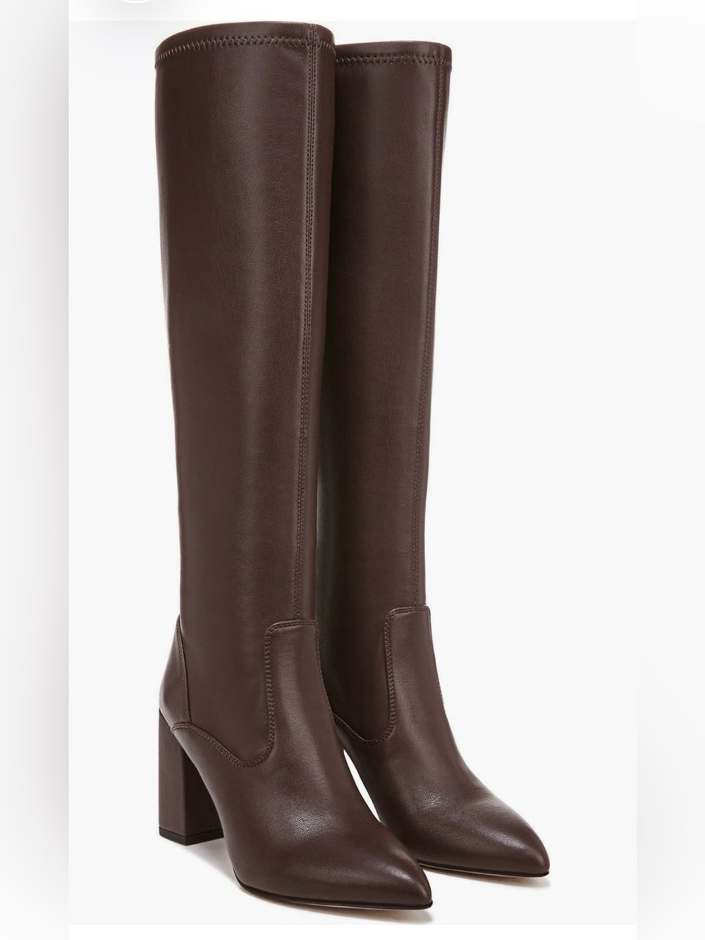 Franco Sarto Knee High Boot Dark Brown Size 8 Wide Calf